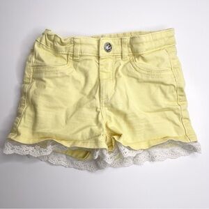 3/$20 ❤️ H&m Yellow Lace Trim Adjustable Shorts US 8 Years